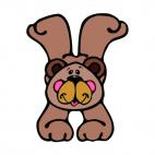 Bear standing up on hands, decals stickers