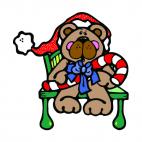 Christmas bear, decals stickers