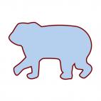 Bear silhouette, decals stickers