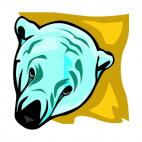 Polar bear face, decals stickers