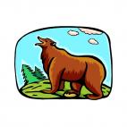 Brown bear, decals stickers