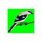 Grey bird on a twig, decals stickers