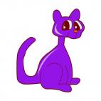 Purple cat, decals stickers