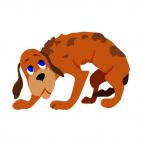 Sad dog, decals stickers