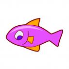 Purple fish, decals stickers
