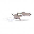 Running puppy, decals stickers