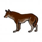 Brown wolf, decals stickers