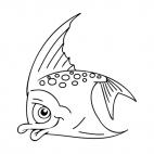 Shy angelfish, decals stickers