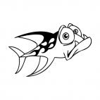 Scared fish, decals stickers