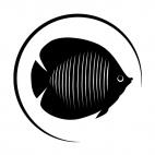 Exotic fish logo, decals stickers