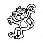 Happy monkey, decals stickers