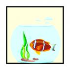 Clownfish in a bowl, decals stickers