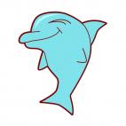 Smiling dolphin, decals stickers