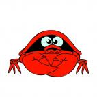 Scared crab, decals stickers