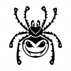 Spider with angry face, decals stickers