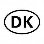 Denmark sign, decals stickers
