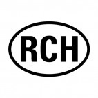 Letters RCH sign, decals stickers