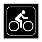 Bicycling path sign, decals stickers