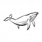 Whale, decals stickers