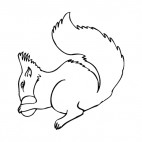 Squirrel eating, decals stickers