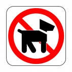 No dog allowed sign, decals stickers