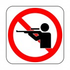 No hunting allowed sign, decals stickers