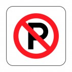 No parking allowed sign, decals stickers