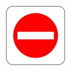 Do no enter sign, decals stickers