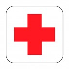 First aid sign, decals stickers
