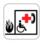 Emergency sign, decals stickers