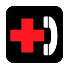 First aid phone sign, decals stickers