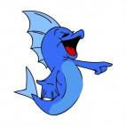 Laughing blue fish, decals stickers