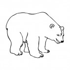 Polar bear with mouth open, decals stickers