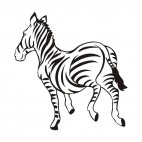 Zebra running, decals stickers