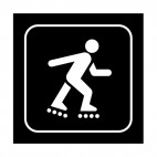 Rollerblading sign, decals stickers
