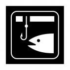 Ice fishing sign, decals stickers