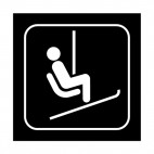 Ski slope sign, decals stickers