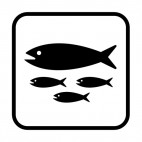 Fish park sign, decals stickers
