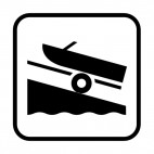Boat launching area , decals stickers