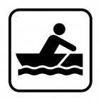 Boating sign, decals stickers