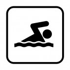 Swimming sign, decals stickers