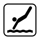 Diving sign, decals stickers