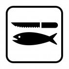 Fish disemboweling, decals stickers