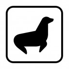 Seal sign, decals stickers
