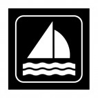 Sailboating sign, decals stickers