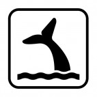 Whale sign, decals stickers