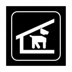 Dog shelter sign, decals stickers