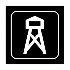 Observatory tower sign, decals stickers