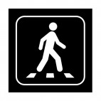 Street crossing sign, decals stickers
