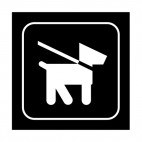 Dog on a leash sign, decals stickers